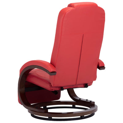 Dealsmate  TV Recliner Red Faux Leather