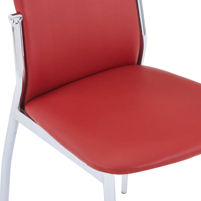 Dealsmate  Dining Chairs 2 pcs Red Faux Leather