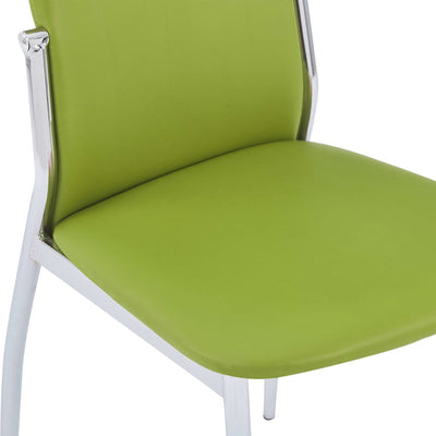 Dealsmate  Dining Chairs 4 pcs Green Faux Leather
