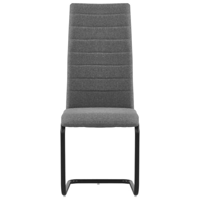 Dealsmate  Cantilever Dining Chairs 4 pcs Light Grey Fabric