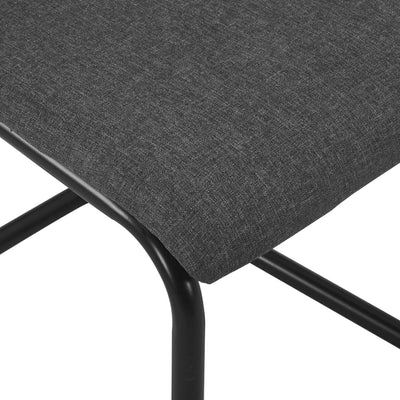 Dealsmate  Cantilever Dining Chairs 2 pcs Dark Grey Fabric