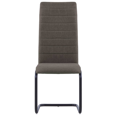 Dealsmate  Cantilever Dining Chairs 4 pcs Taupe Fabric