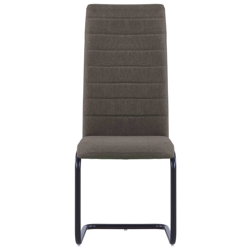 Dealsmate  Cantilever Dining Chairs 4 pcs Taupe Fabric