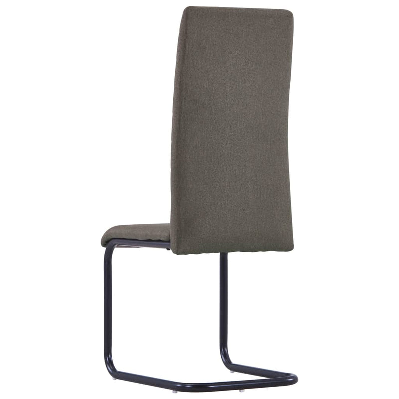 Dealsmate  Cantilever Dining Chairs 4 pcs Taupe Fabric