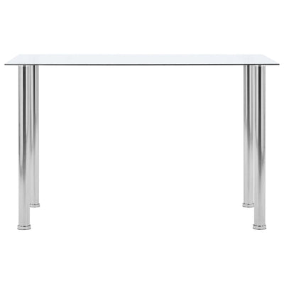 Dealsmate  Dining Table Transparent 120x60x75 cm Tempered Glass