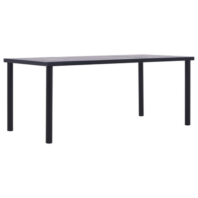 Dealsmate  Dining Table Black and Concrete Grey 200x100x75 cm MDF