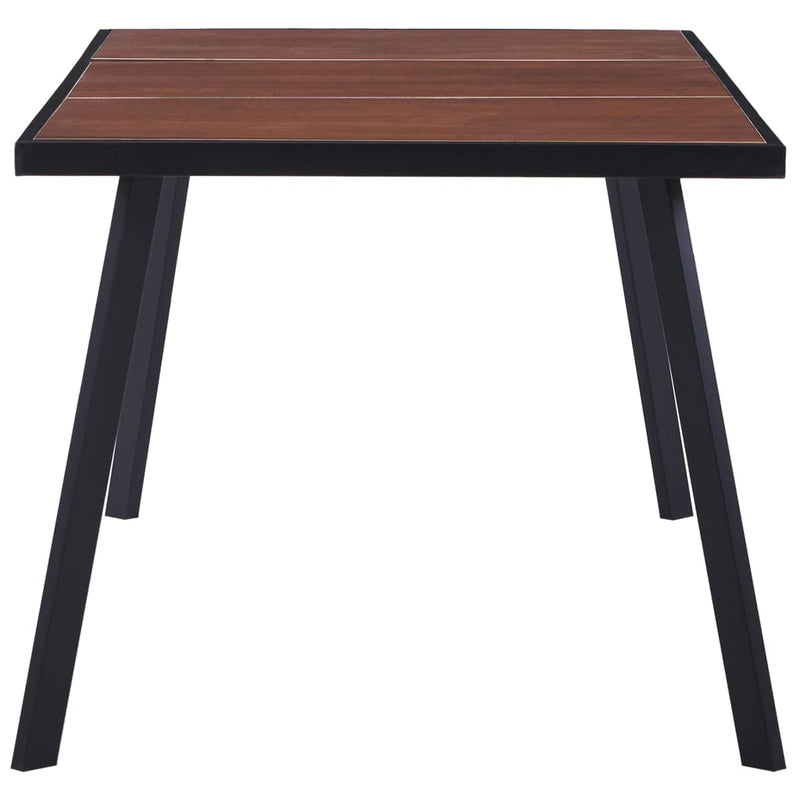 Dealsmate  Dining Table Dark Wood and Black 180x90x75 cm MDF