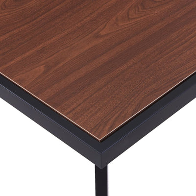 Dealsmate  Dining Table Dark Wood and Black 180x90x75 cm MDF