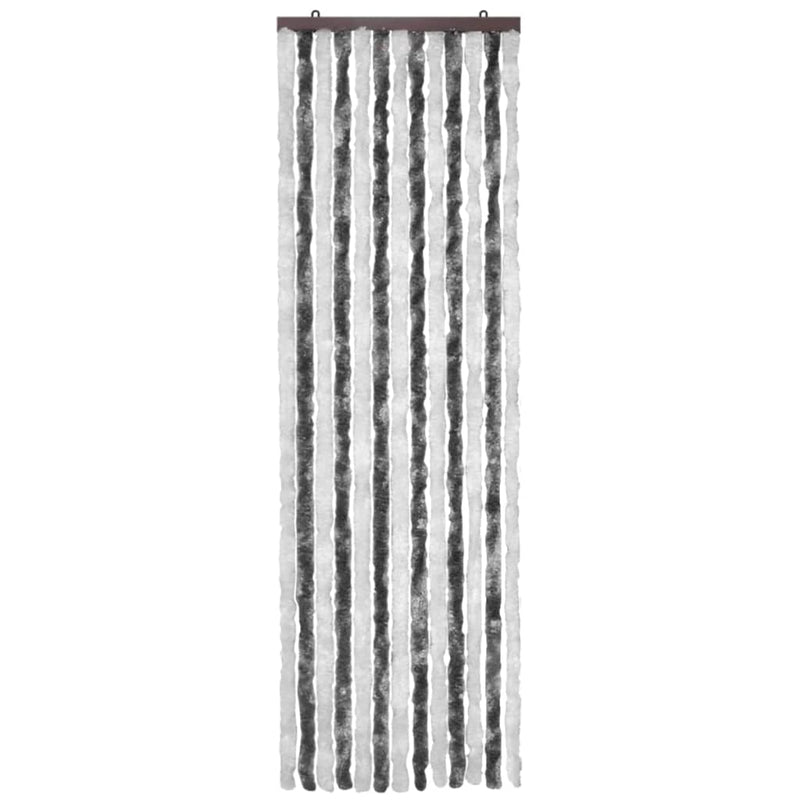 Dealsmate  Insect Curtain Grey and White 56x185 cm Chenille