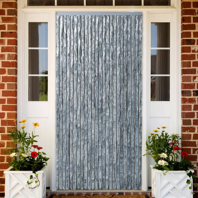 Dealsmate  Insect Curtain White and Grey 90x220 cm Chenille