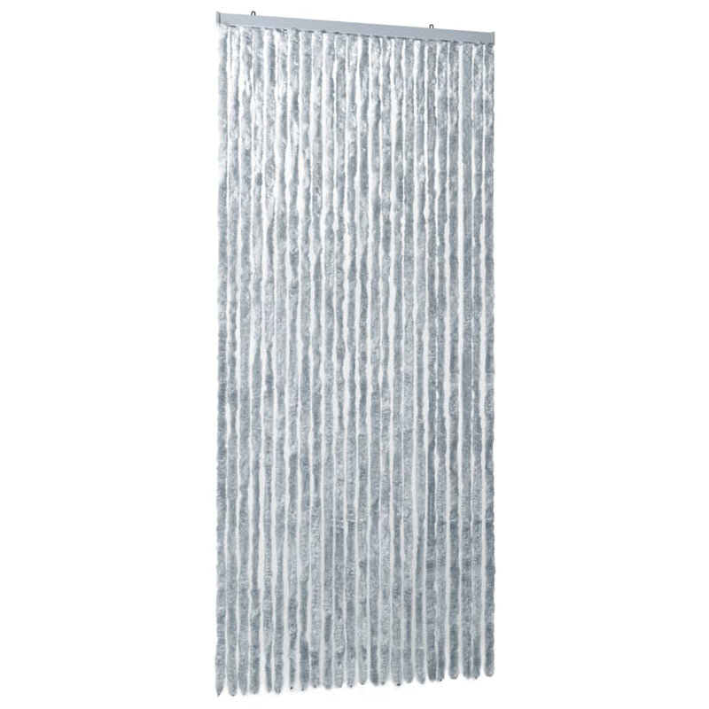 Dealsmate  Insect Curtain White and Grey 100x220 cm Chenille