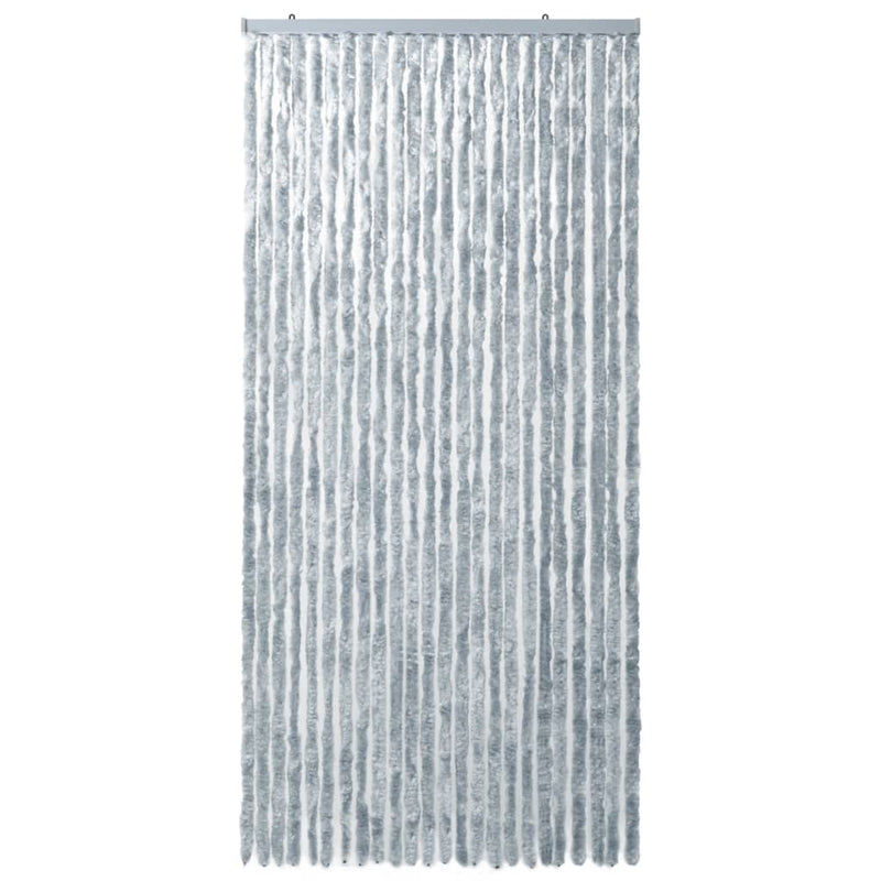 Dealsmate  Insect Curtain White and Grey 100x220 cm Chenille