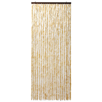 Dealsmate  Insect Curtain Beige 90x220 cm Chenille