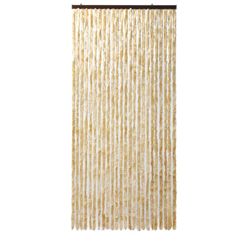 Dealsmate  Insect Curtain Beige 100x220 cm Chenille
