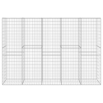 Dealsmate  Gabion Wall with Cover Galvanised Steel 300x50x200 cm