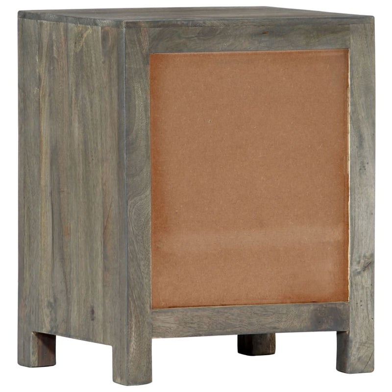 Dealsmate  Bedside Cabinet Grey 40x30x50 cm Solid Mango Wood