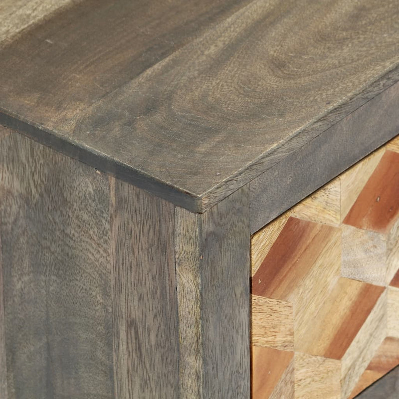 Dealsmate  Bedside Cabinet Grey 40x30x50 cm Solid Mango Wood