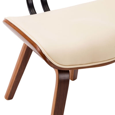 Dealsmate  Dining Chairs 2 pcs Cream Bent Wood and Faux Leather