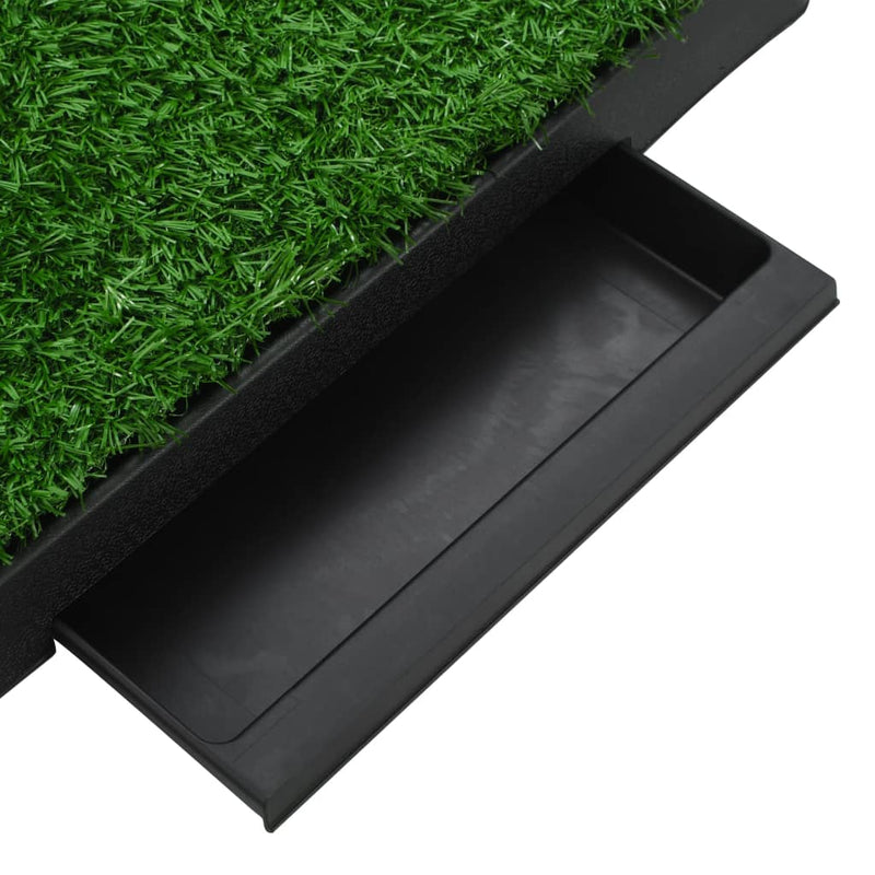 Dealsmate  Pet Toilet with Tray & Faux Turf Green 63x50x7 cm WC