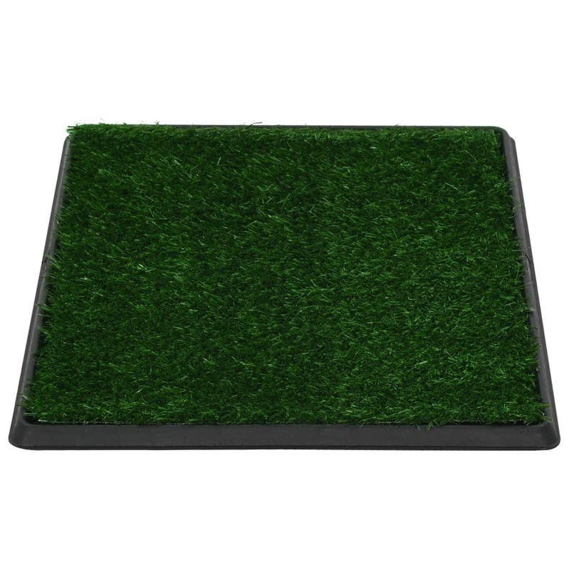 Dealsmate  Pet Toilet with Tray & Faux Turf Green 64x51x3 cm WC