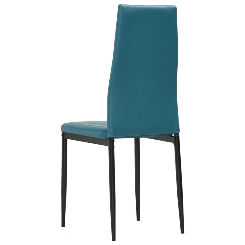 Dealsmate  Dining Chairs 2 pcs Sea Blue Faux Leather