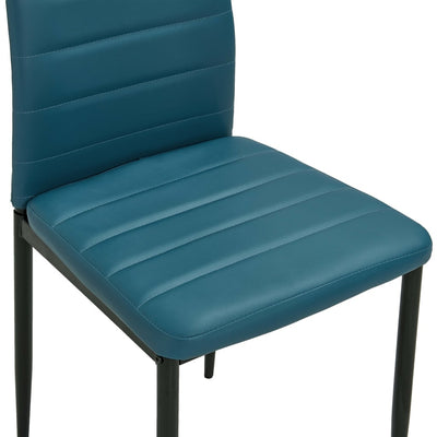 Dealsmate  Dining Chairs 4 pcs Sea Blue Faux Leather