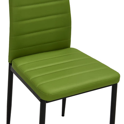 Dealsmate  Dining Chairs 2 pcs Lime Green Faux Leather
