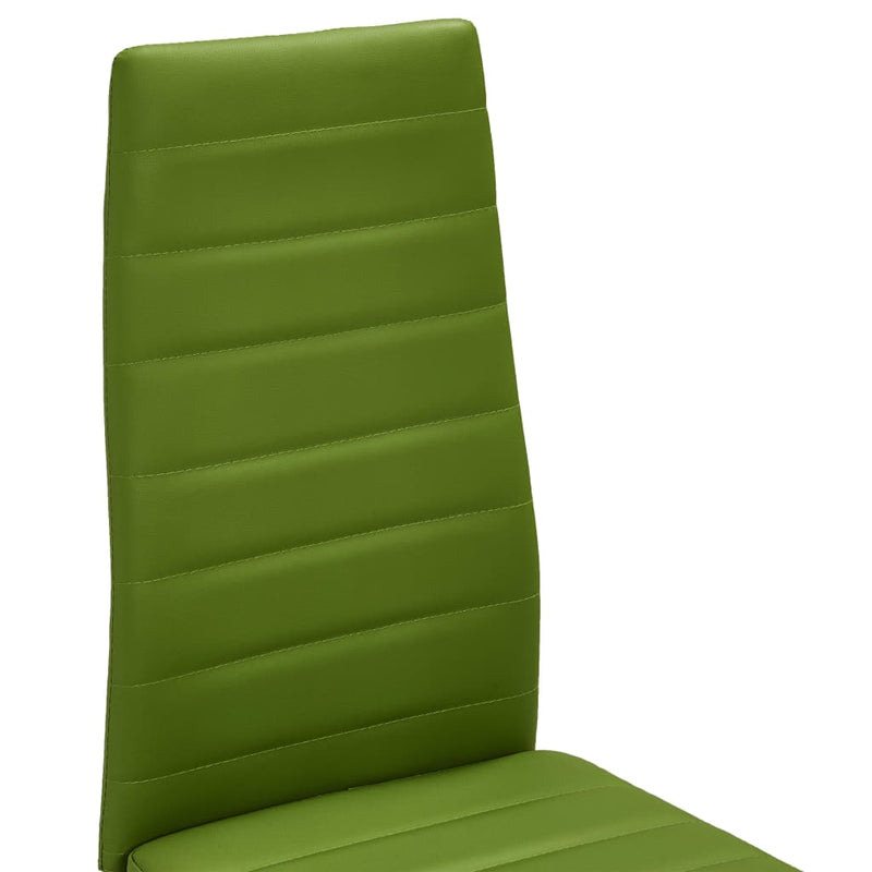 Dealsmate  Dining Chairs 4 pcs Lime Green Faux Leather