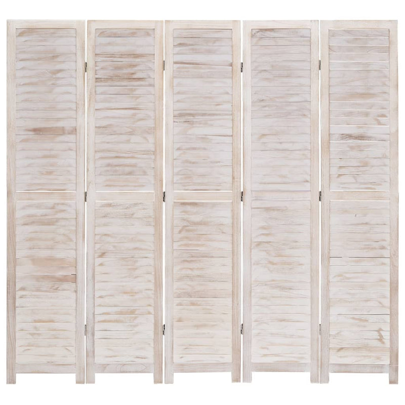Dealsmate  6-Panel Room Divider White 210x165 cm Wood