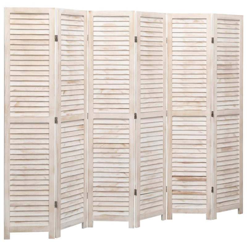 Dealsmate  6-Panel Room Divider 210x165 cm Wood