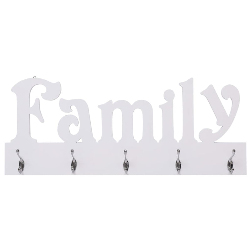 Dealsmate  Wall Mounted Coat Rack FAMILY 74x29.5 cm