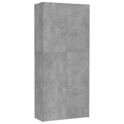 Dealsmate  Storage Cabinet Concrete Grey 80x35.5x180 cm Engineered Wood