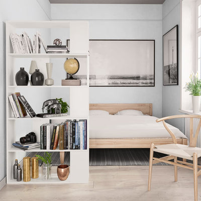 Dealsmate  Book Cabinet/Room Divider White 80x24x159 cm Engineered Wood