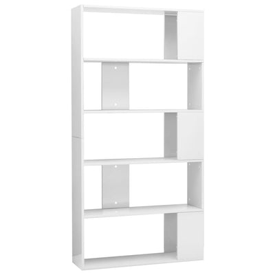 Dealsmate  Book Cabinet/Room Divider High Gloss White 80x24x159 cm