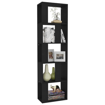 Dealsmate  Book Cabinet/Room Divider Black 45x24x159 cm Chipboard