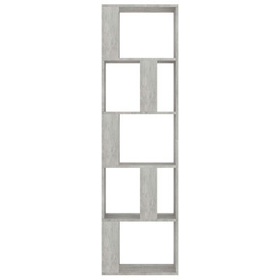 Dealsmate  Book Cabinet/Room Divider Concrete Grey 45x24x159 cm Engineered Wood