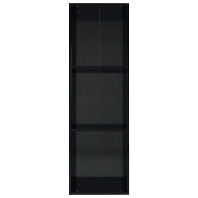 Dealsmate  Book Cabinet/TV Cabinet High Gloss Black 36x30x114 cm Engineered Wood
