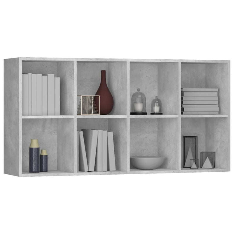 Dealsmate  Book Cabinet/Sideboard Concrete Grey 66x30x130 cm Engineered Wood