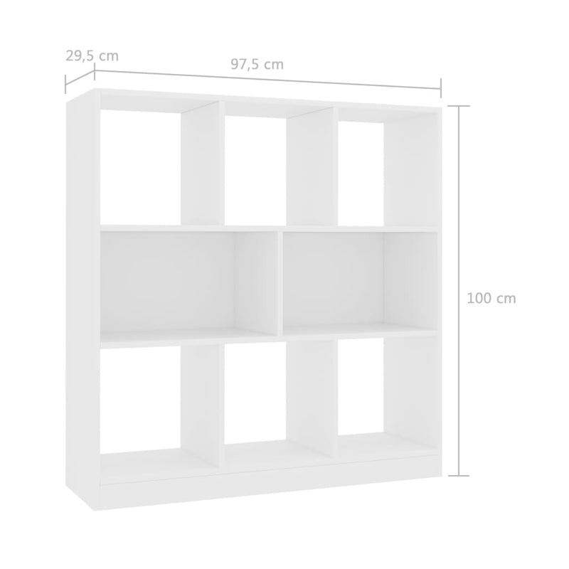 Dealsmate  Book Cabinet White 97.5x29.5x100 cm Engineered Wood