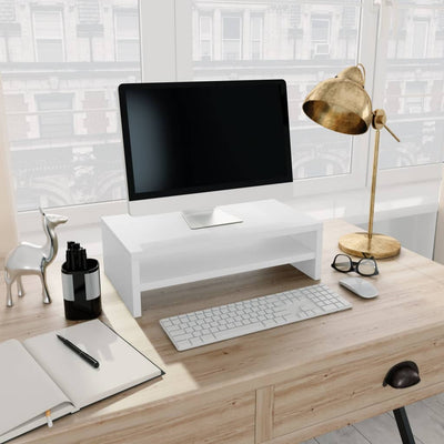 Dealsmate  Monitor Stand White 42x24x13 cm Engineered Wood