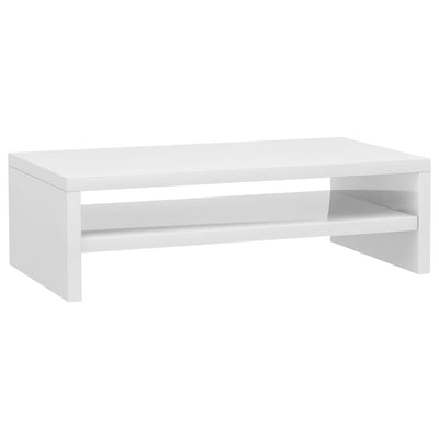 Dealsmate  Monitor Stand High Gloss White 42x24x13 cm Engineered Wood