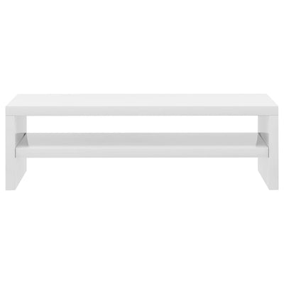 Dealsmate  Monitor Stand High Gloss White 42x24x13 cm Engineered Wood