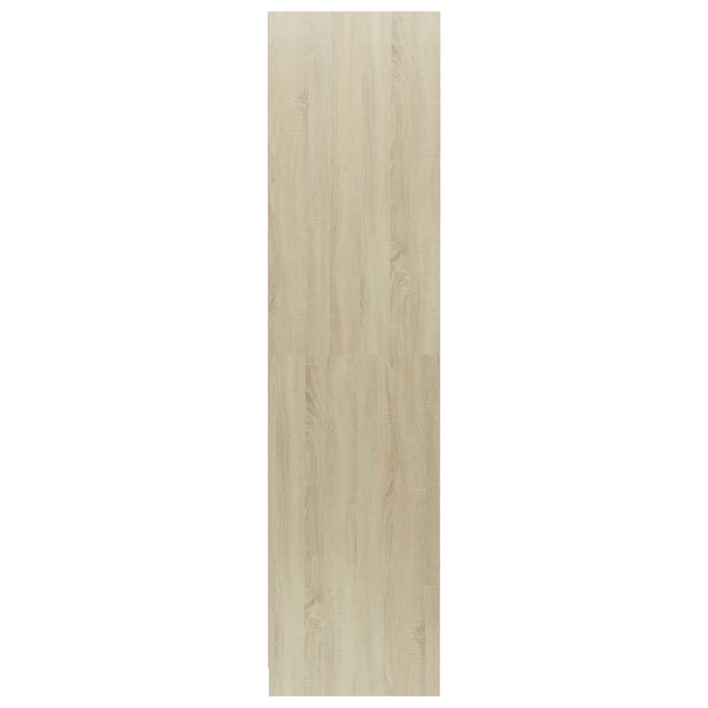 Dealsmate  Wardrobe White and Sonoma Oak 50x50x200 cm Chipboard