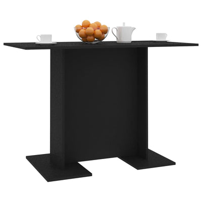 Dealsmate  Dining Table Black 110x60x75 cm Chipboard