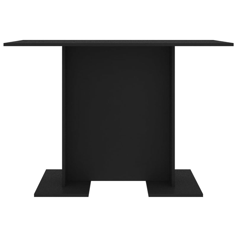 Dealsmate  Dining Table Black 110x60x75 cm Chipboard