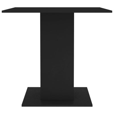 Dealsmate  Dining Table Black 80x80x75 cm Engineered Wood