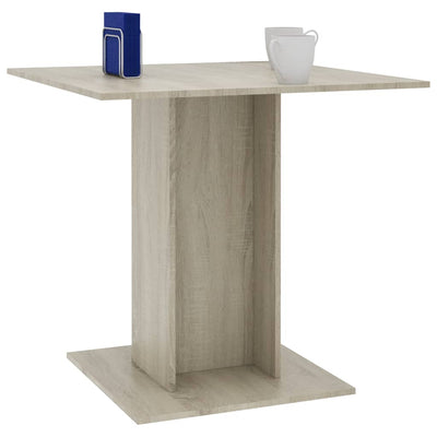 Dealsmate  Dining Table Sonoma Oak 80x80x75 cm Engineered Wood