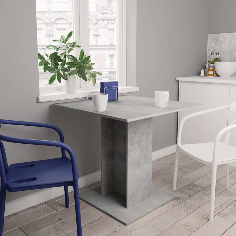 Dealsmate  Dining Table Concrete Grey 80x80x75 cm Chipboard