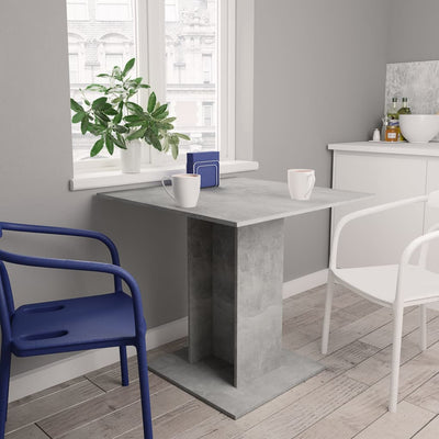 Dealsmate  Dining Table Concrete Grey 80x80x75 cm Chipboard