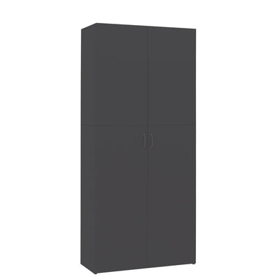 Dealsmate  Shoe Cabinet Grey 80x35.5x180 cm Chipboard